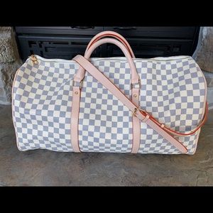 *NEW* Daisy Rose White Checkered Duffle Bag